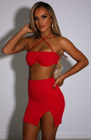 Eliza Mini Skirt - Red - glavon