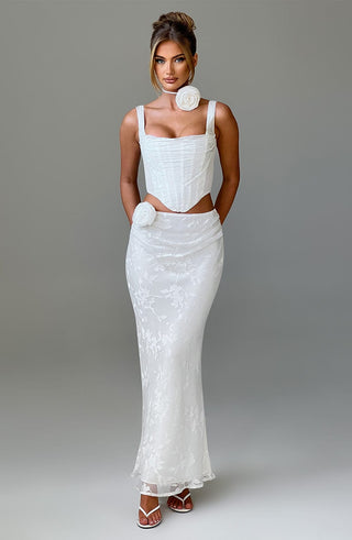 Elizabeth Maxi Skirt - Ivory - glavon