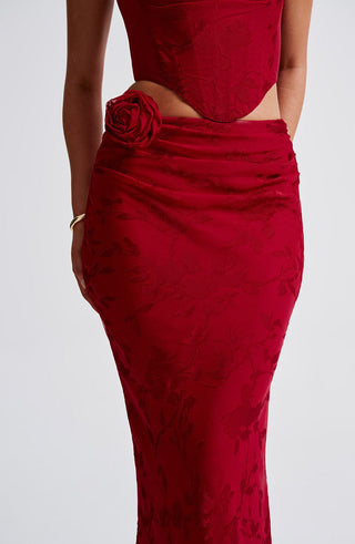 Elizabeth Maxi Skirt - Red - glavon
