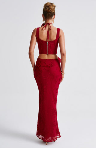 Elizabeth Maxi Skirt - Red - glavon