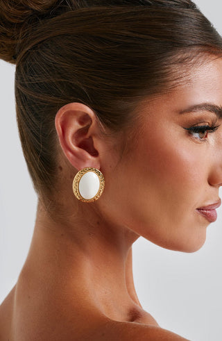 Eloise Earrings - Ivory/Gold - glavon