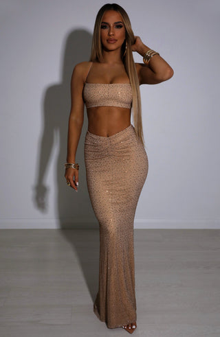 Eloise Maxi Skirt - Bronze - glavon