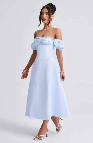 Elora Midi Dress - Blue - glavon