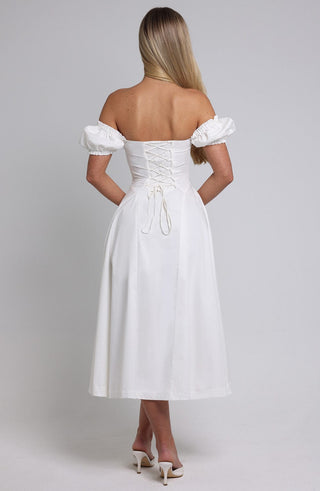 Elora Midi Dress - Ivory - glavon