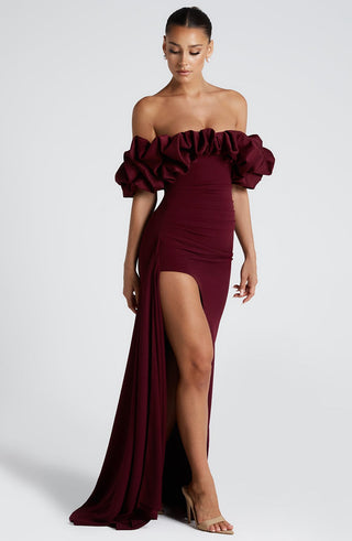 Elsie Maxi Dress - Cherry Lacquer - glavon