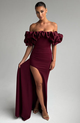 Elsie Maxi Dress - Cherry Lacquer - glavon