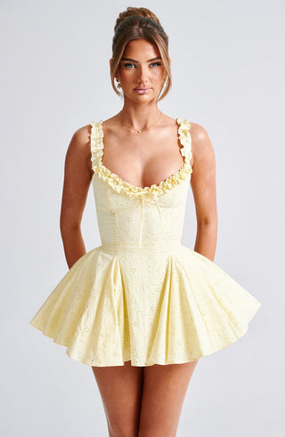 Elva Playsuit - Lemon - glavon