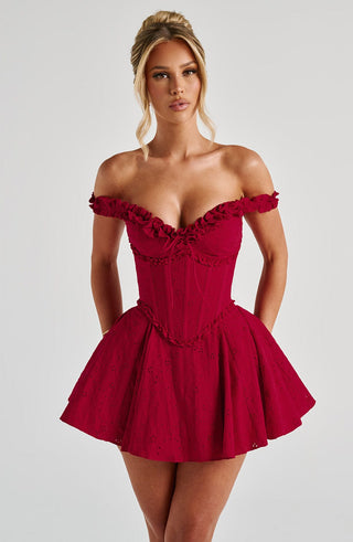 Elva Playsuit - Red - glavon