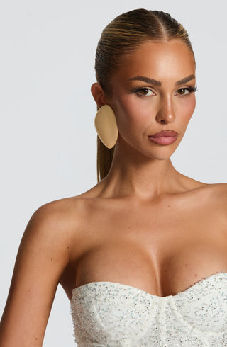 Elvera Earrings - Cream - glavon