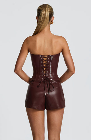 Elvina Corset - Burgundy - glavon