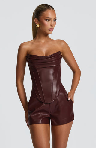 Elvina Corset - Burgundy - glavon