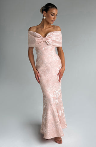 Emberly Maxi Dress - Soft Peach - glavon