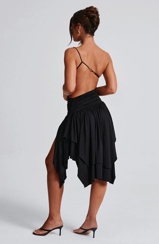 Emeline Midi Dress - Black - glavon