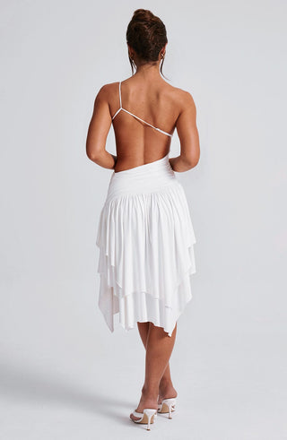 Emeline Midi Dress - White - glavon