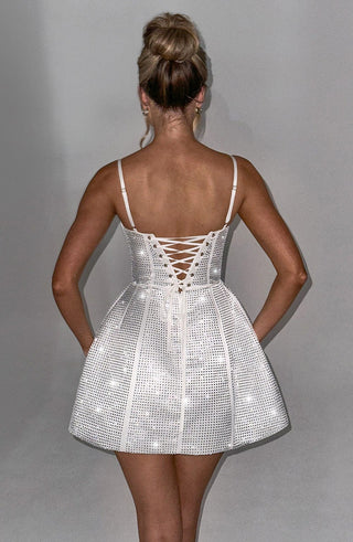 Emma Mini Dress - Ivory - glavon