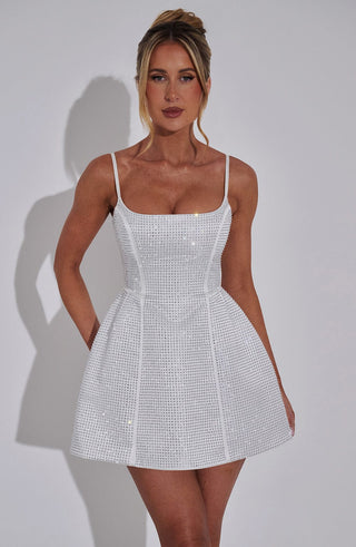 Emma Mini Dress - Ivory - glavon