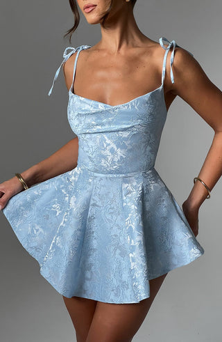 Emmie Playsuit Dress - Blue - glavon