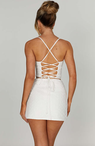 Erika Mini Skirt - Ivory - glavon
