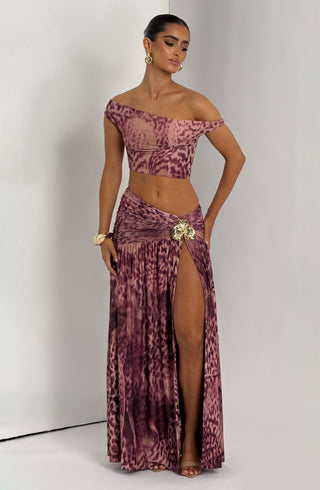 Eva Top - Magenta Orchid Print - glavon