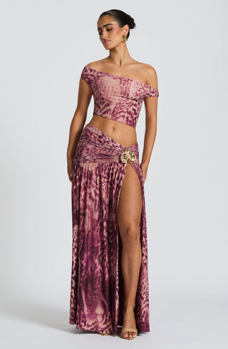 Eva Top - Magenta Orchid Print - glavon