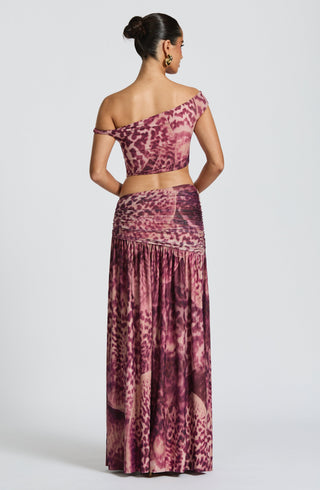 Eva Top - Magenta Orchid Print - glavon
