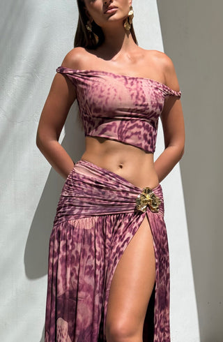 Eva Top - Magenta Orchid Print - glavon