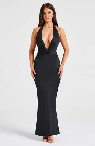 Evangeline Maxi Dress - Black - glavon