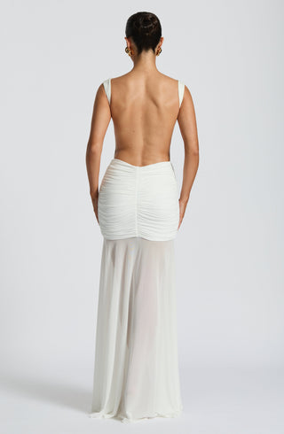 Fae Maxi Skirt - White - glavon