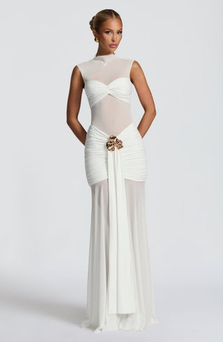 Fae Maxi Skirt - White - glavon