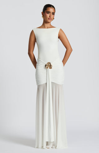 Fae Maxi Skirt - White - glavon