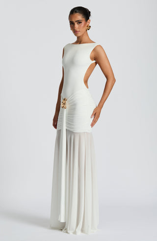 Fae Maxi Skirt - White - glavon