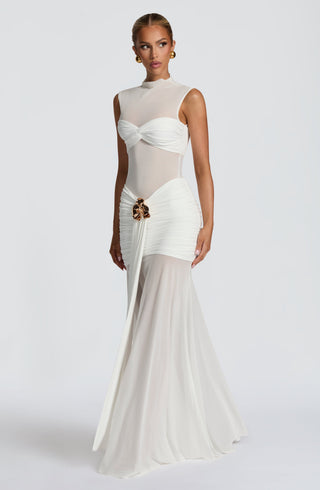 Fae Maxi Skirt - White - glavon