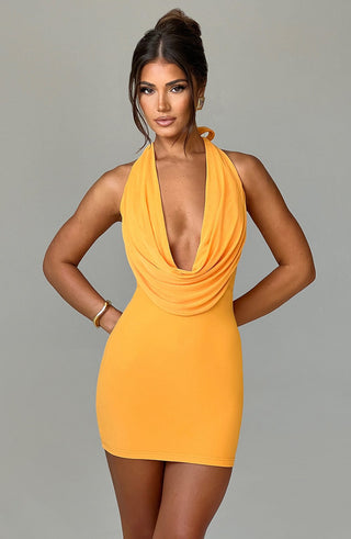 Fallon Mini Dress - Tangerine - glavon