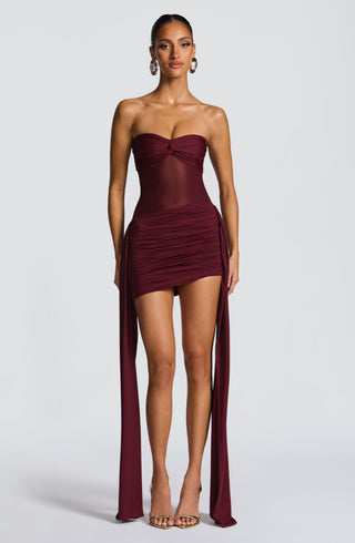 Fiorella Mini Dress - Cherry Lacquer - glavon