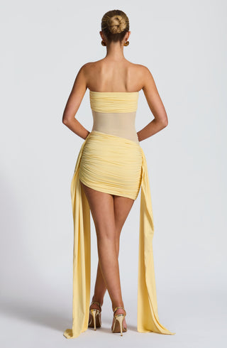 Fiorella Mini Dress - Lemon - glavon