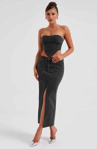Flor Maxi Skirt - Black - glavon
