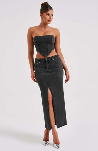 Flor Maxi Skirt - Black - glavon