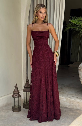 Francis Maxi Dress - Cherry Lacquer - glavon