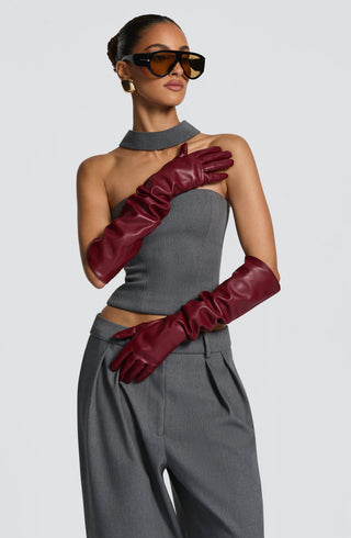 Frankie Gloves - Burgundy - glavon