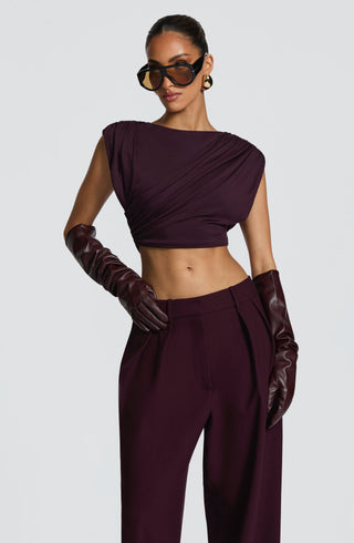 Frankie Gloves - Plum - glavon