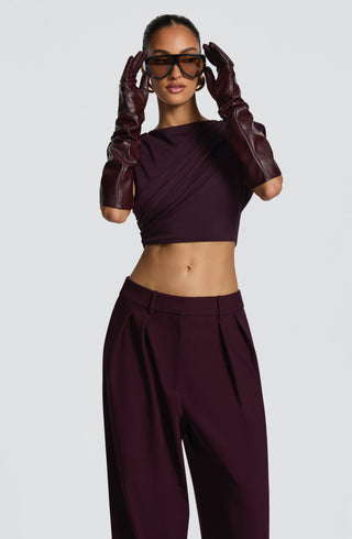 Frankie Gloves - Plum - glavon