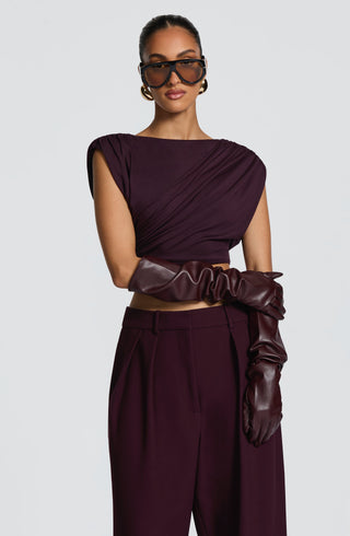 Frankie Gloves - Plum - glavon