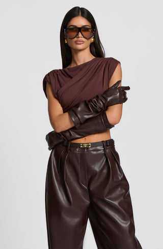Frankie Gloves - Plum Brown - glavon