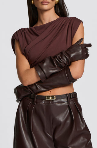 Frankie Gloves - Plum Brown - glavon