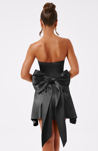 Freja Mini Dress - Black - glavon