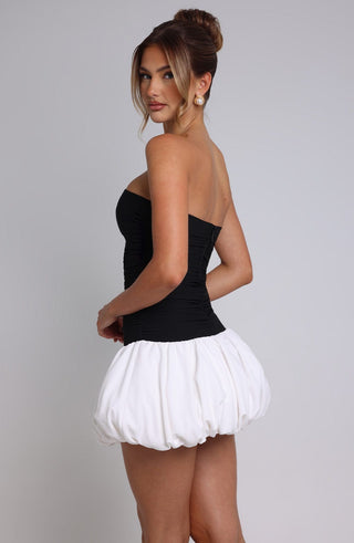 Gemma Mini Dress - Black/White - glavon
