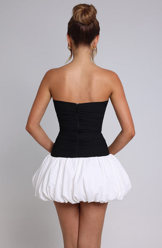 Gemma Mini Dress - Black/White - glavon