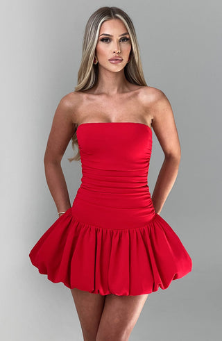 Gemma Mini Dress - Red - glavon