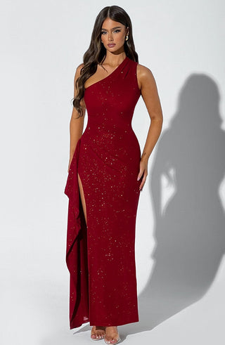 Genevieve Maxi Dress - Red Sparkle - glavon