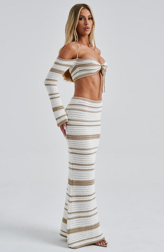 Georgia Top - Beige/White - glavon